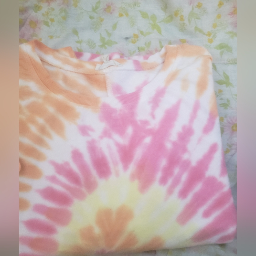 Bright colored tie dyed shirt
